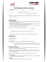 The Handyman Service Contract The Handyman Service Contract