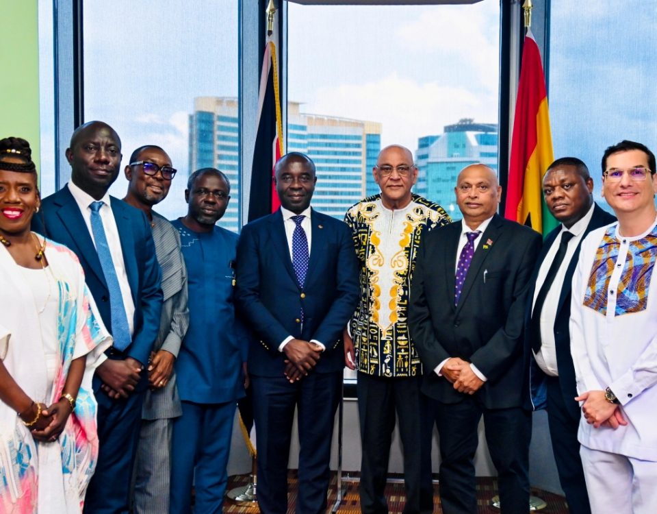 group of executives for Ghana courtesy call including the Minister